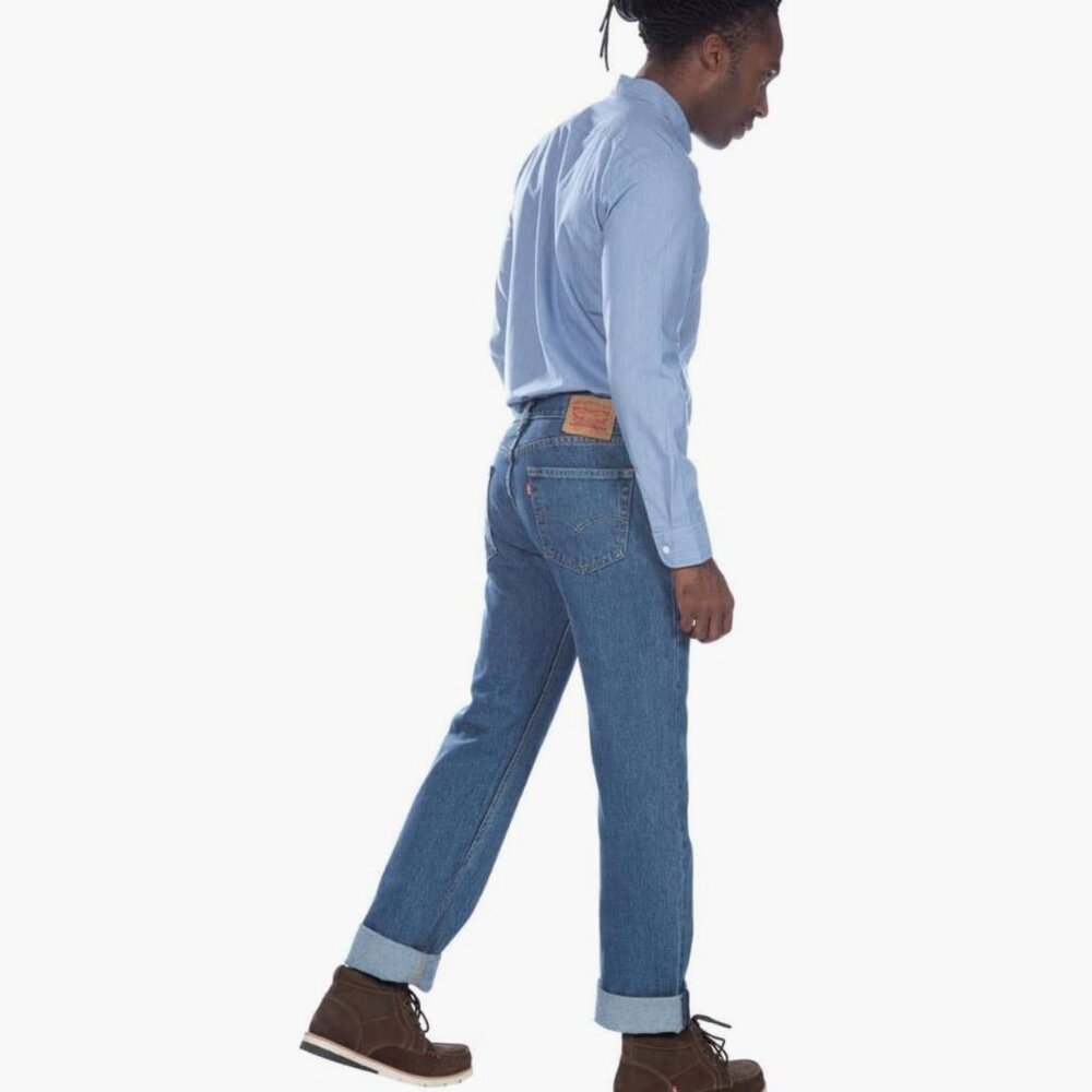 Levi's Men's 505 Regular Fit Jeans - Medium Stonewash, 29W x 32L - WORN ONCE - Picture 4 of 9